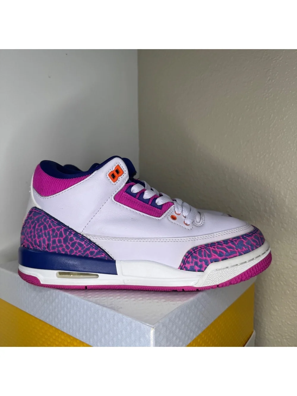 Air Jordan 3 Retro 6Y White Pink Purple Orange 441140-500